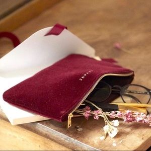 New Sézane velvet pouch clutch